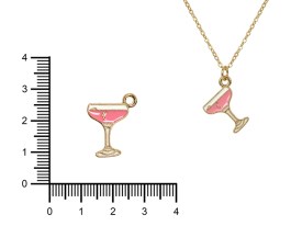 Dije Esmaltado Copa rosa  X 5 Unidades foto 2jpg